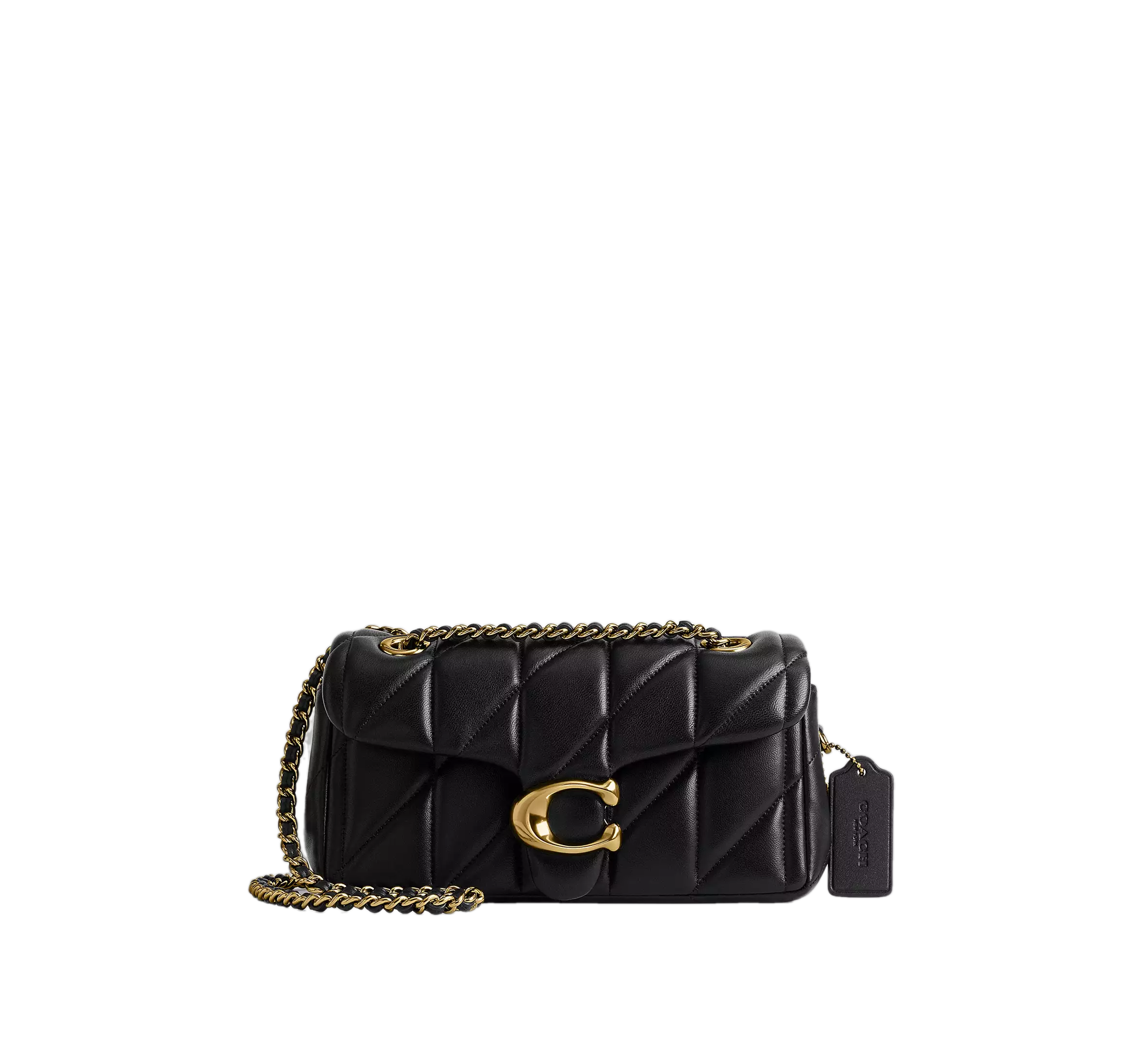 Coach Tabby Shoulder Bag 20 With Pillow Quilting smooth leather Brass Black