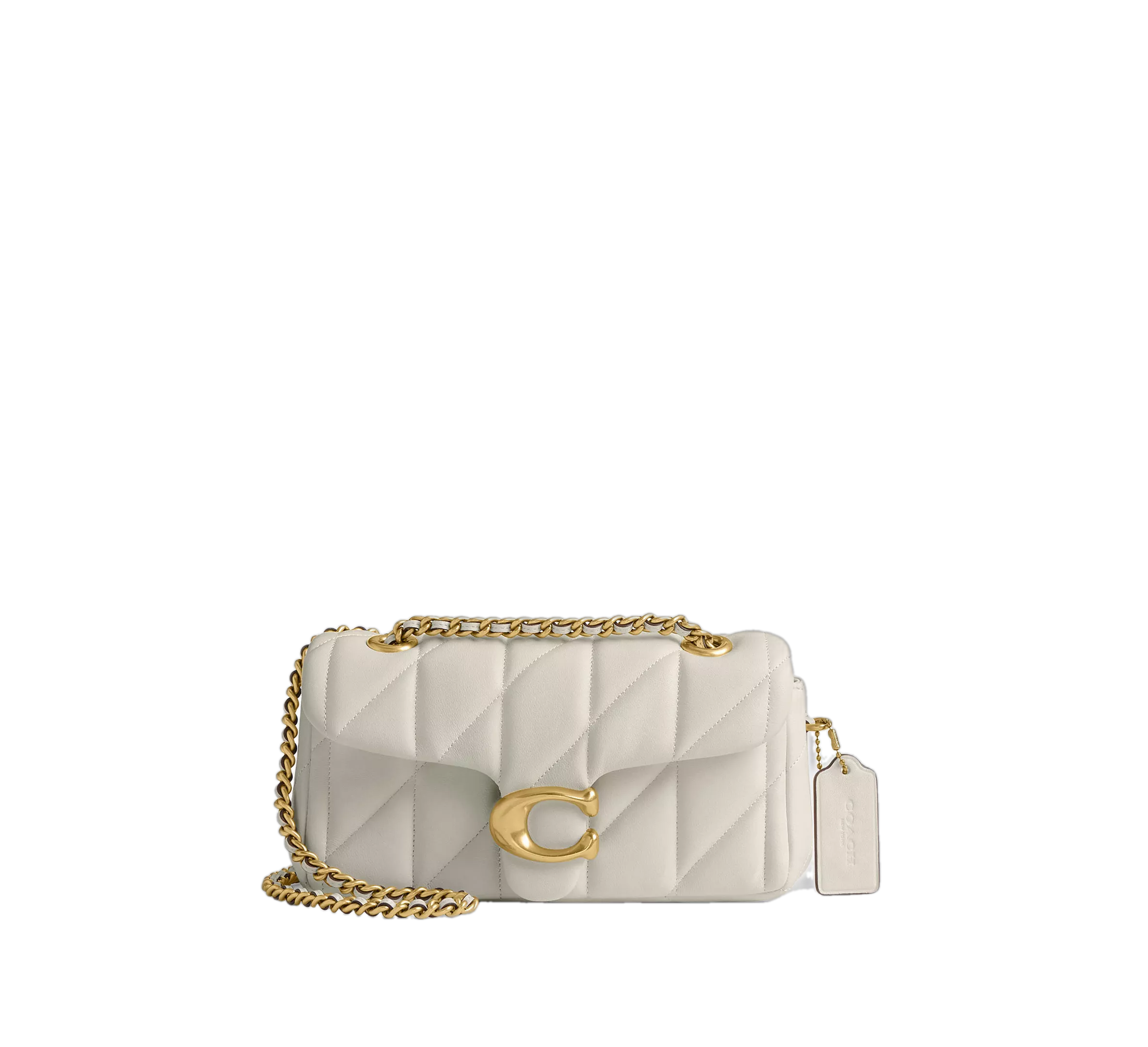 Coach Tabby Shoulder Bag 20 With Pillow Quilting smooth leather Brass Chalk