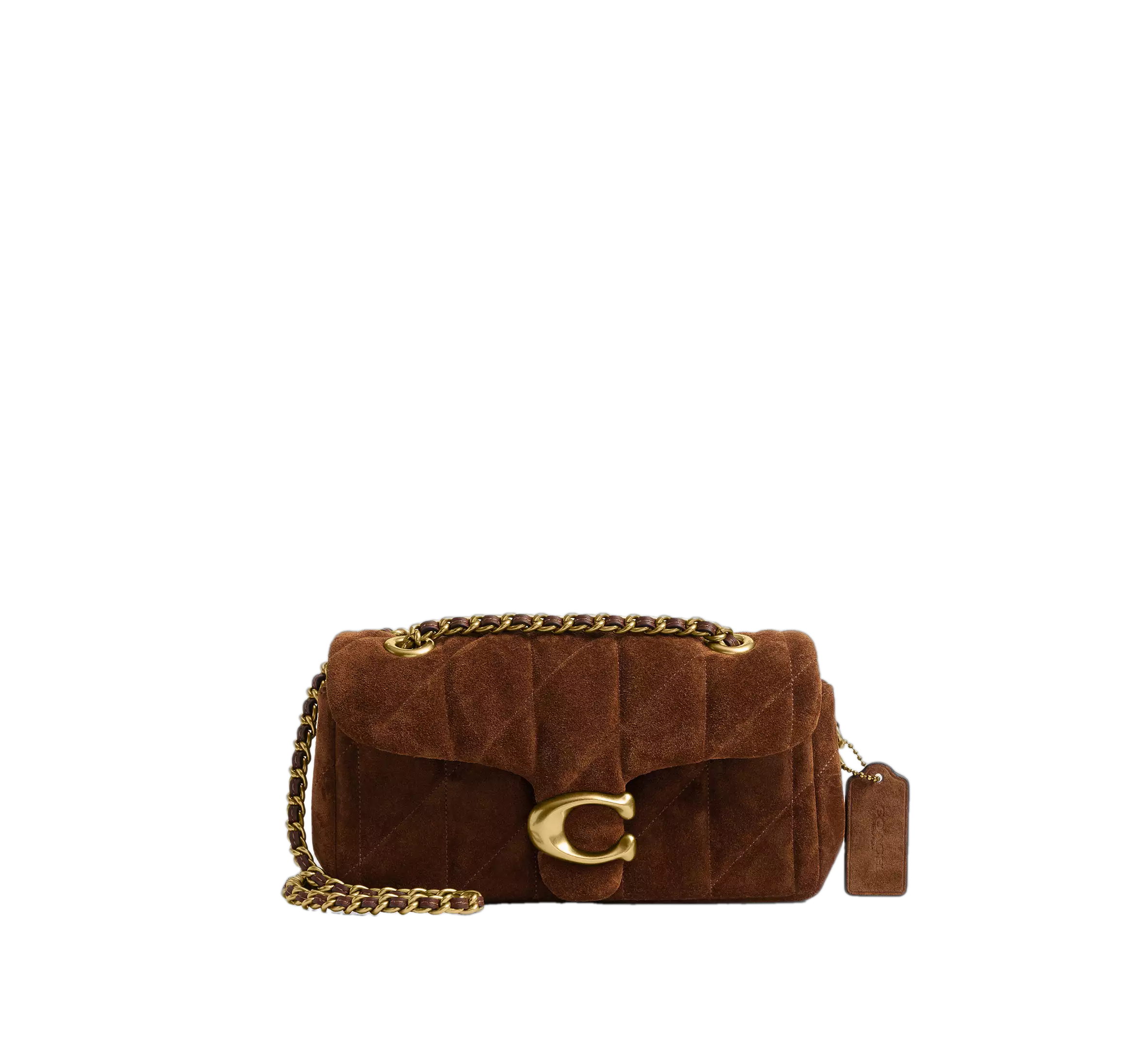 Coach Tabby Shoulder Bag 20 With Pillow Quilting suede Brass Warm Brown
