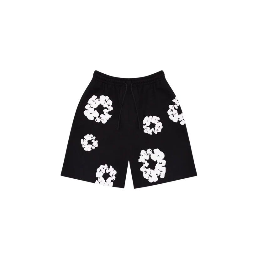 Denim Tears The Cotton Wreath Shorts Black