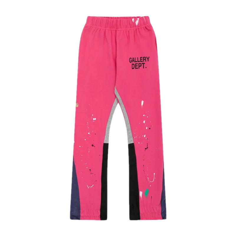 Gallery Dept Painted Flare Sweatpants Hot Pink