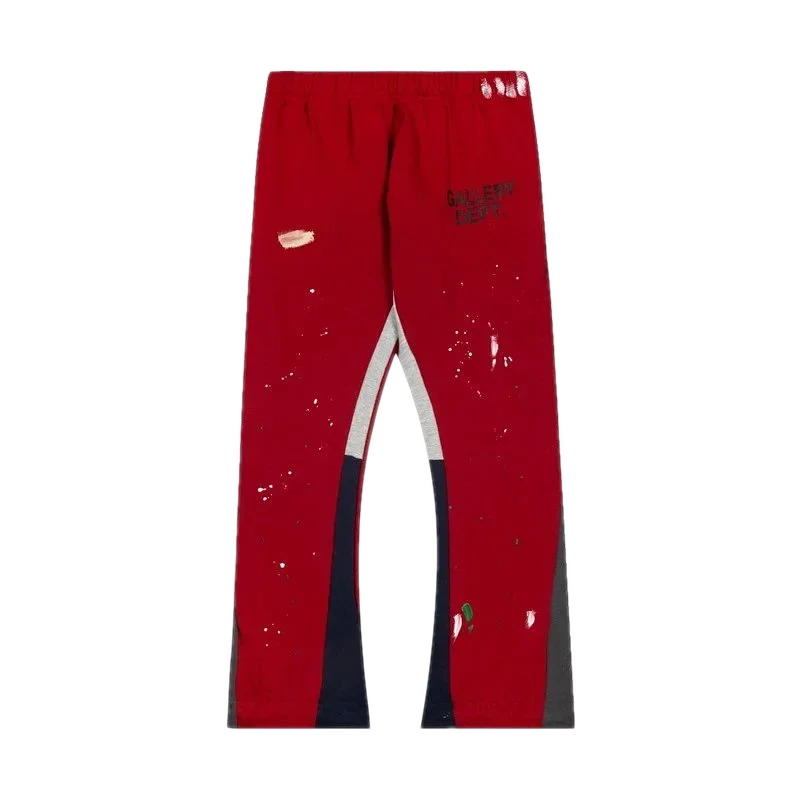 Gallery Dept Painted Flare Sweatpants red