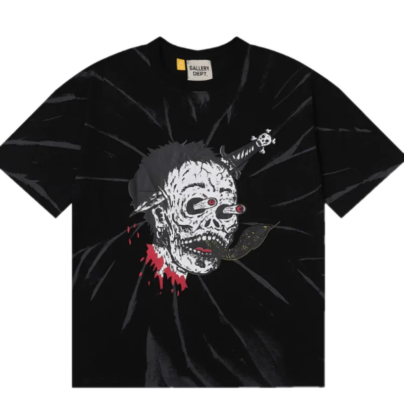 Gallery Dept Zombie Skull Tie-Dye Tee Black