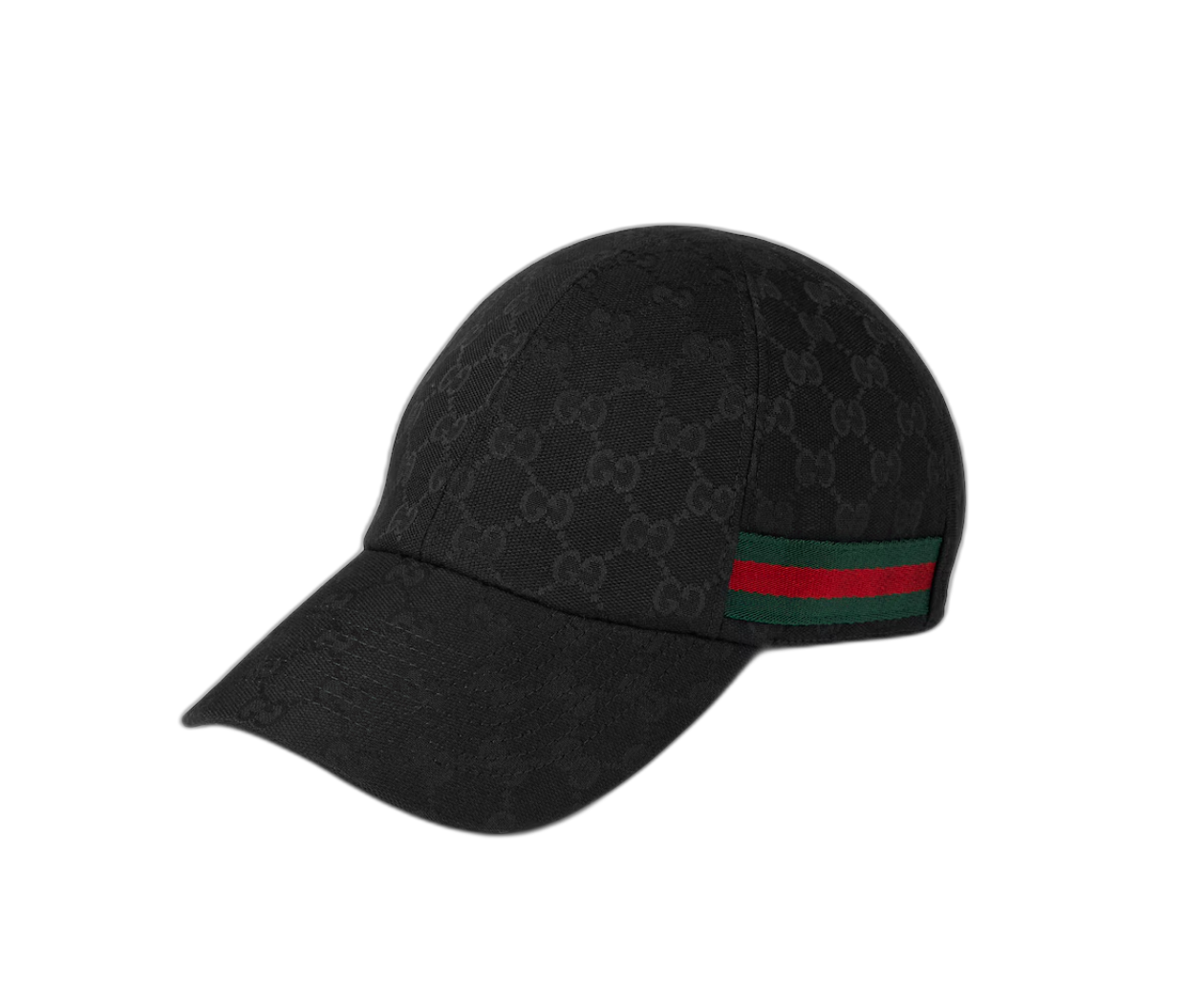 Gucci GG Baseball Hat with Web Black