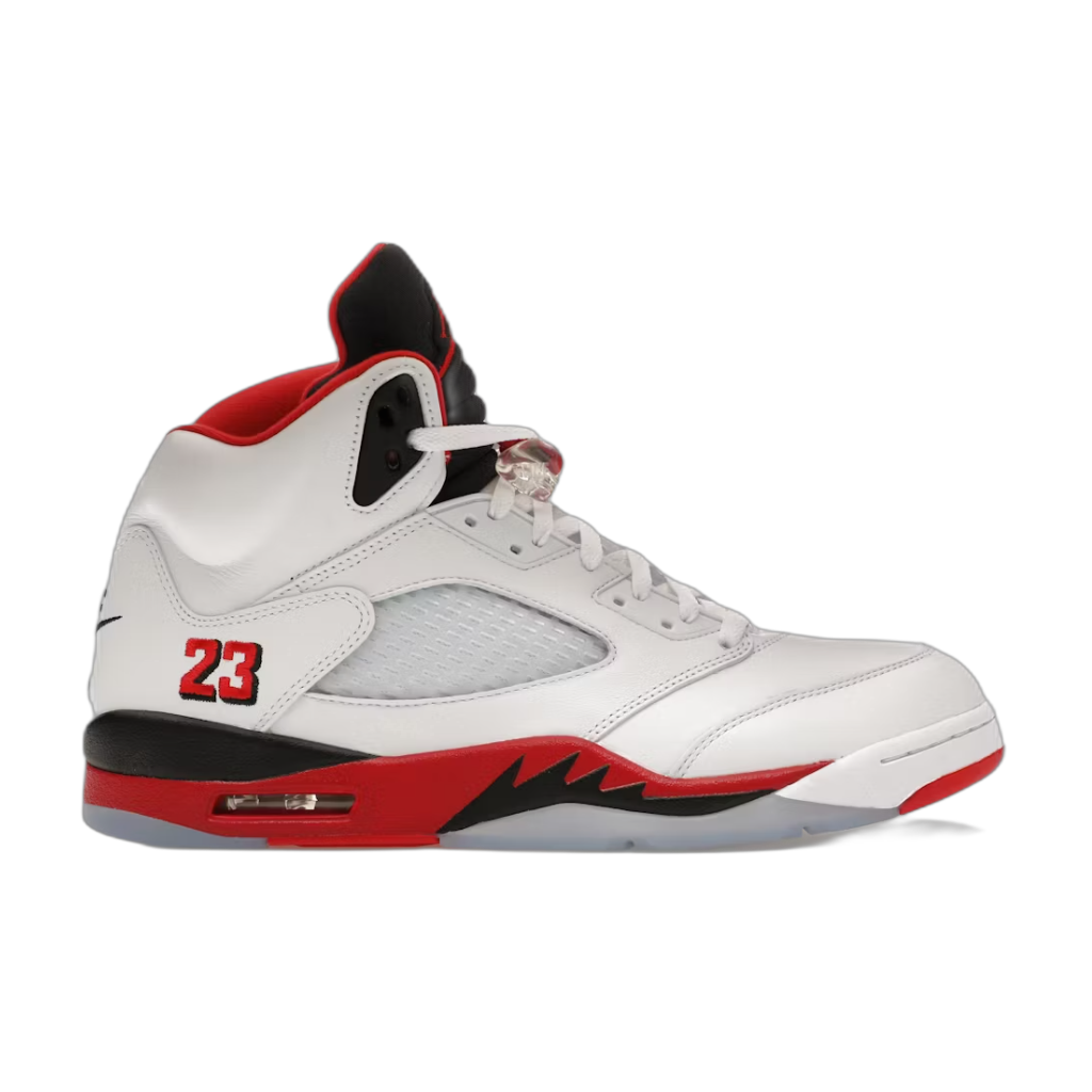 Jordan 5 Retro Fire Red Black Tongue