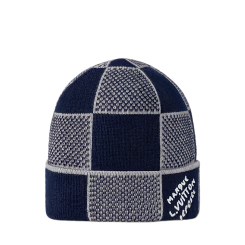 Louis Vuitton Heritage Checkerboard Beanie Navy Blue