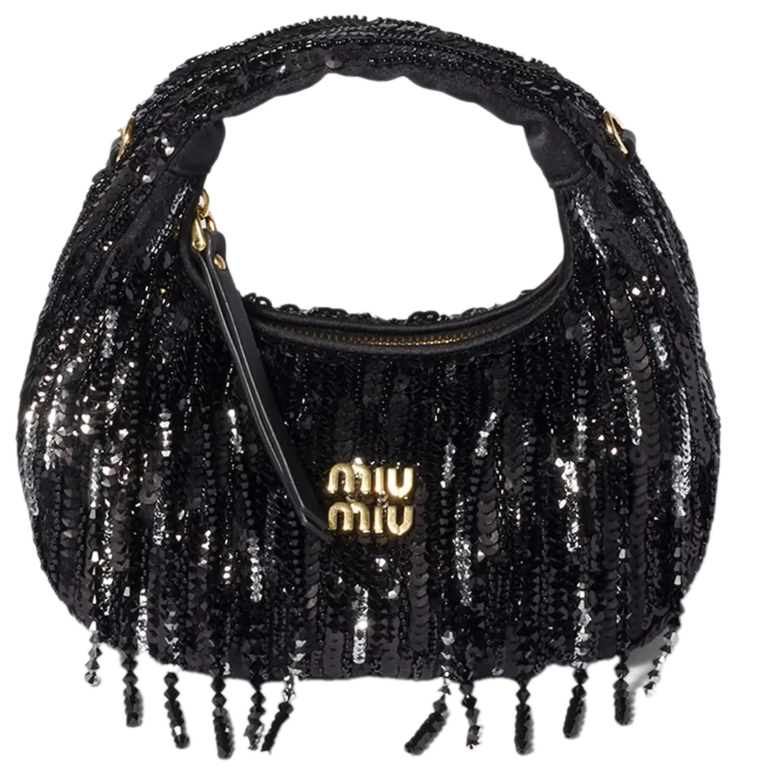Miu Miu Beads Ricamo Bag Nero