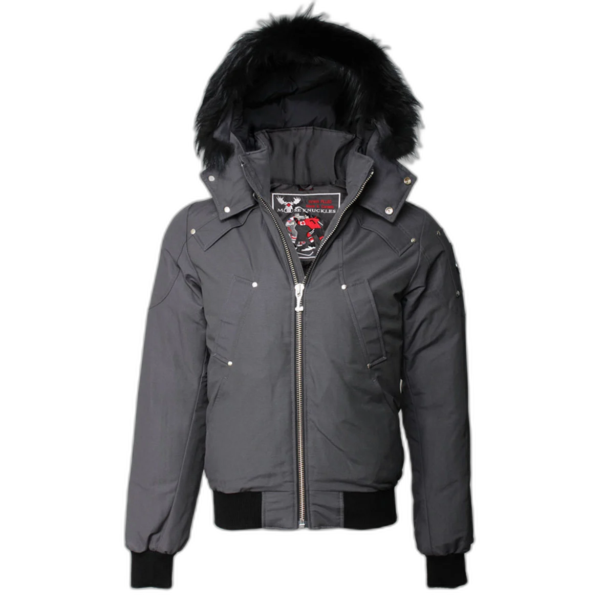 Moose Knuckles Men’s Ballistic Bomber Jacket Grey