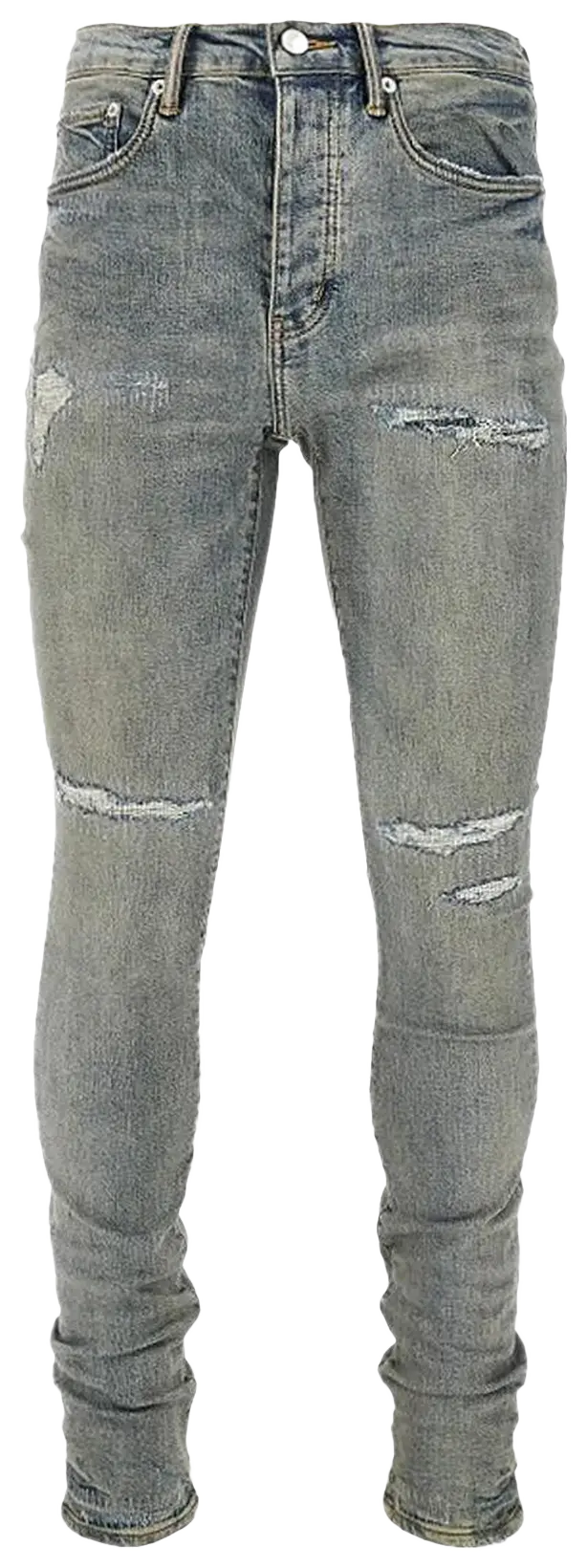 PURPLE BRAND Vintage Repair Denim Light Indigo