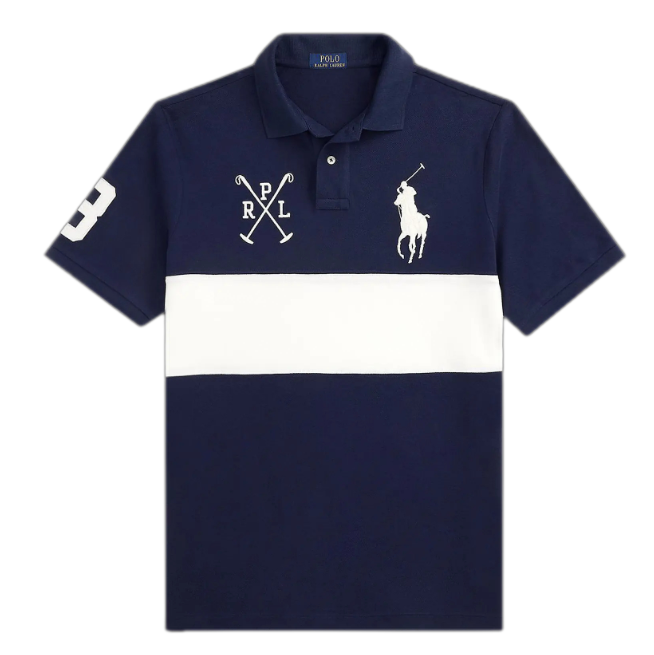 Polo ralph lauren short sleeve basic mesh novelty big pony polo newport navy nevis