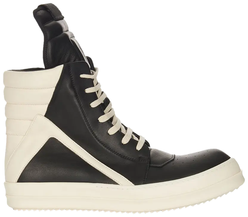 Rick Owens Hollywood Geobasket High Black Milk