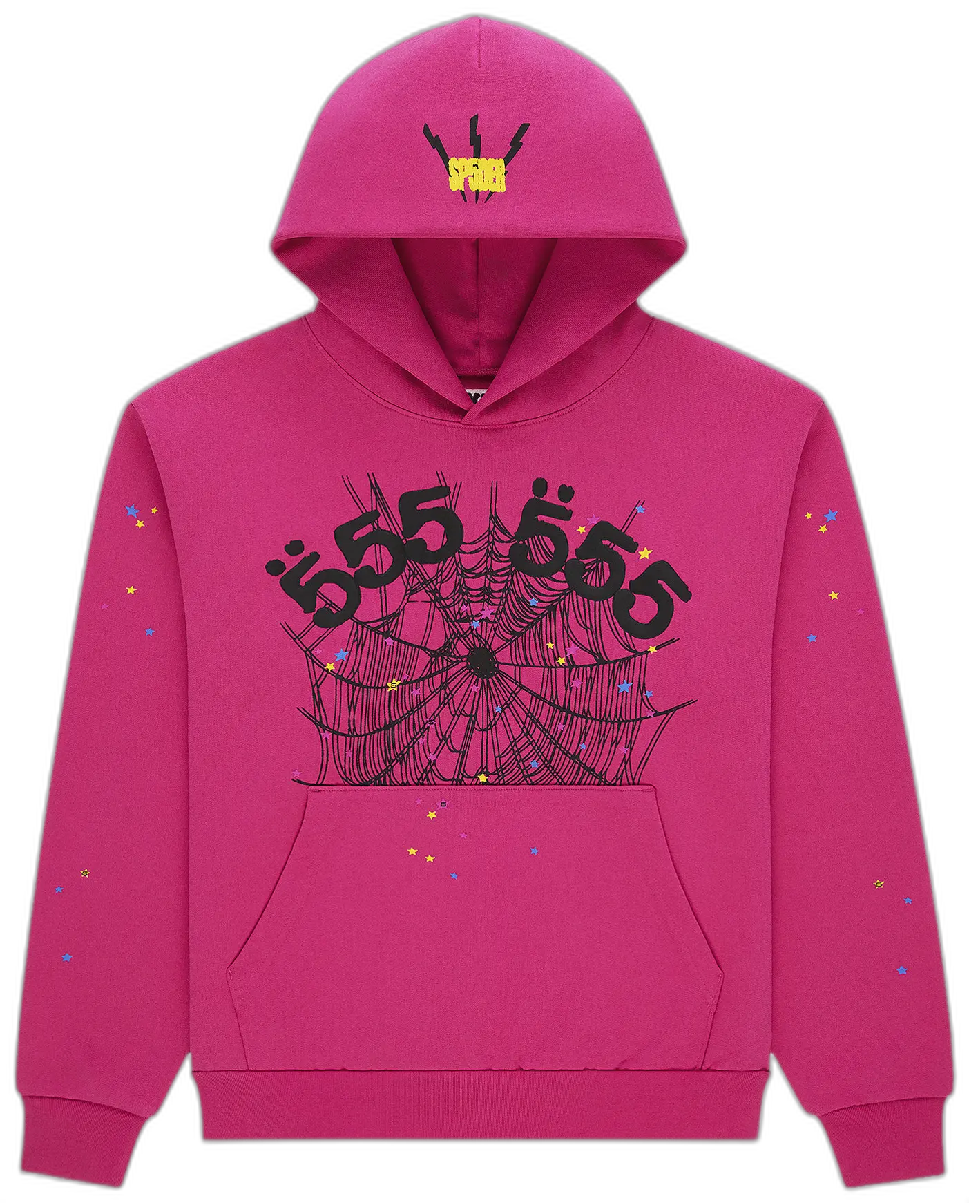 Sp5der Angel Number Hoodie Pink