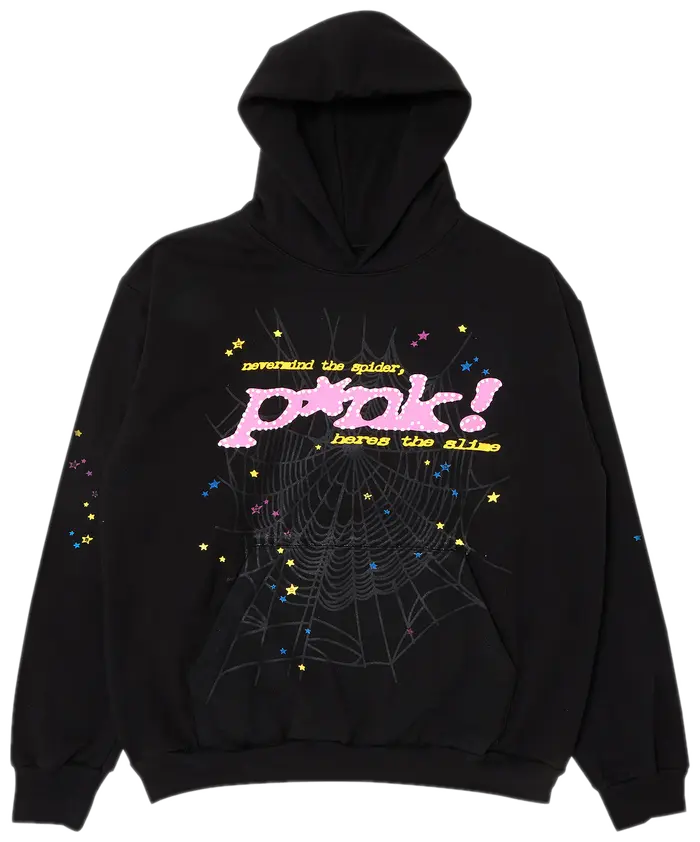 Sp5der Pink Hoodie 'Black'