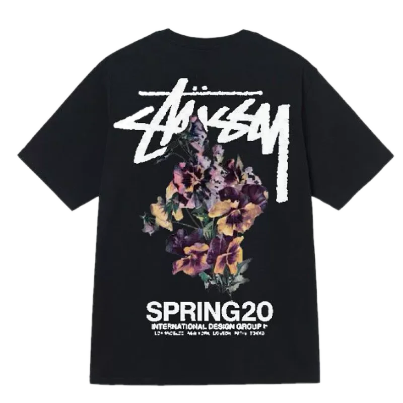 Stussy Spring 20 Floral Tee Black