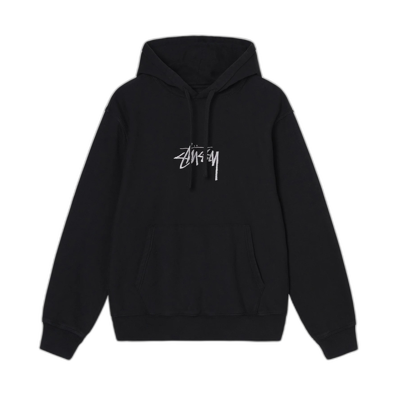 Stussy Stock Logo Hoodie Black