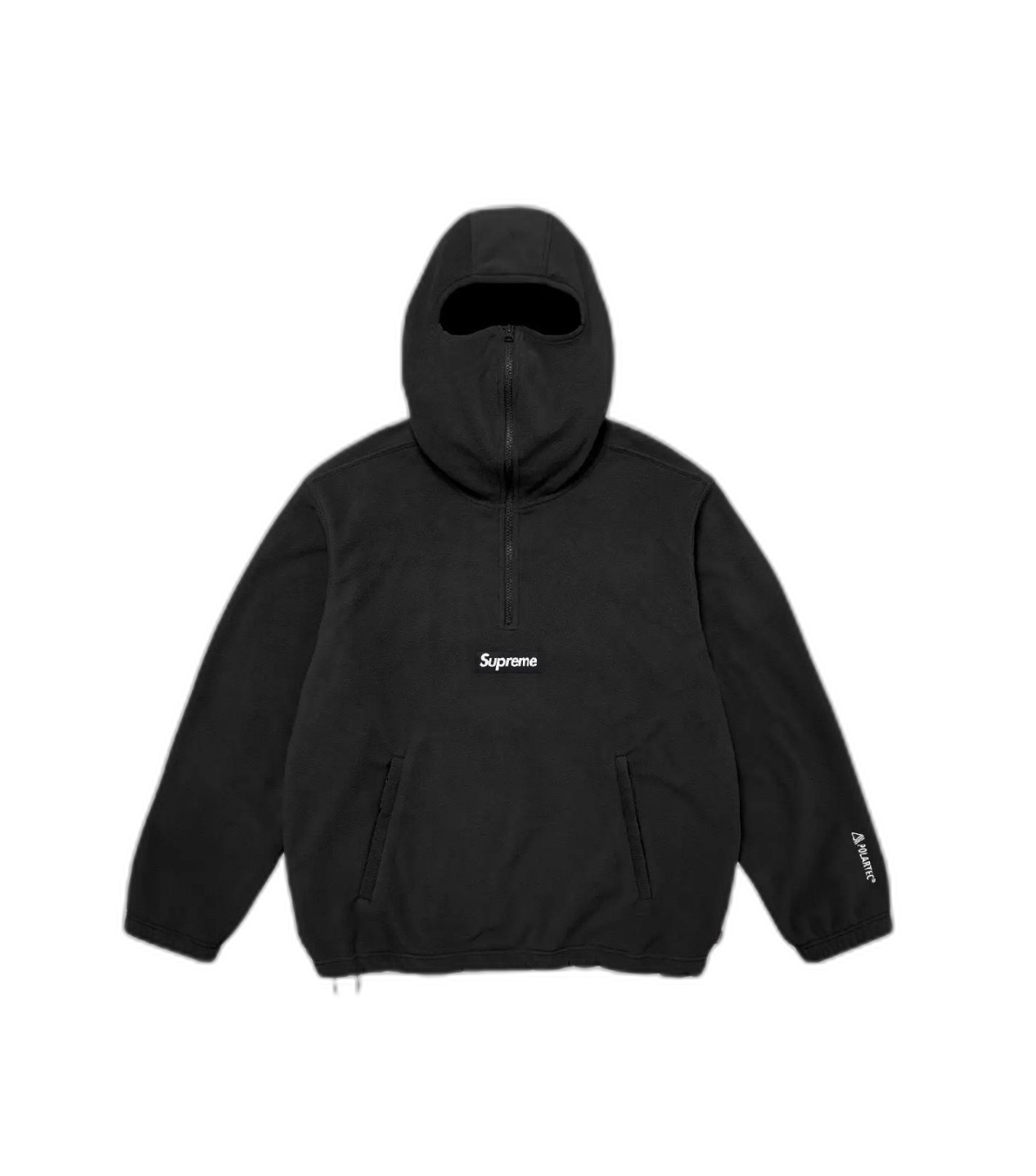 Supreme Polartec Face Mask Half Zip Hooded Sweatshirt Black