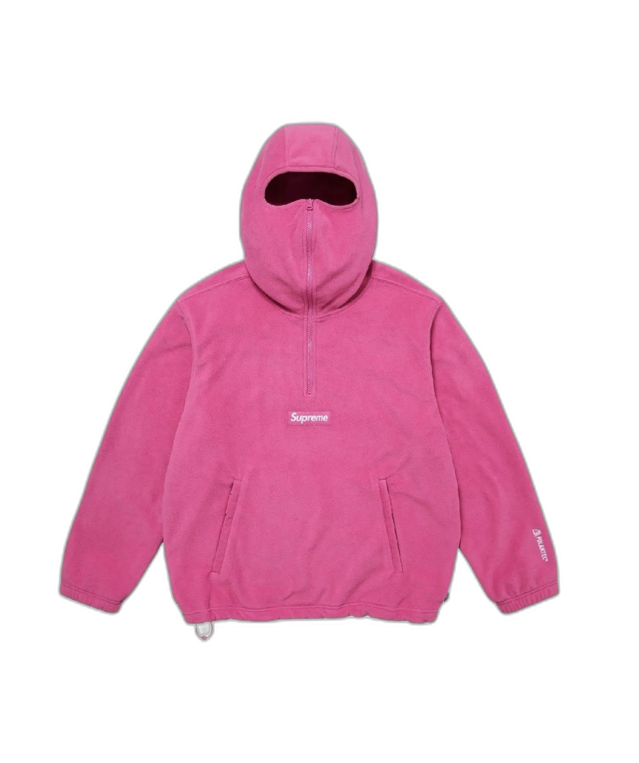 Supreme Polartec Face Mask Half Zip Hooded Sweatshirt Pink
