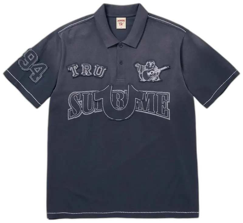 Supreme x True Religion Appliqué Polo Navy