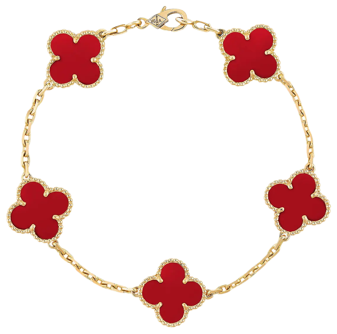 Van Cleef & Arpels Vintage Alhambra Bracelet Red
