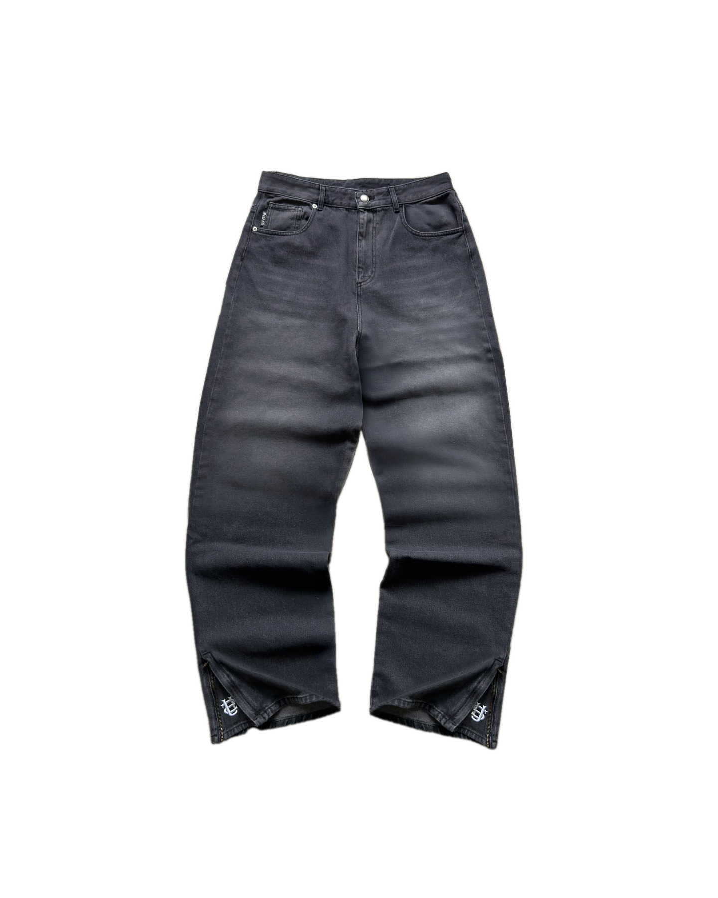 Suvene Grey Baggy Jeans